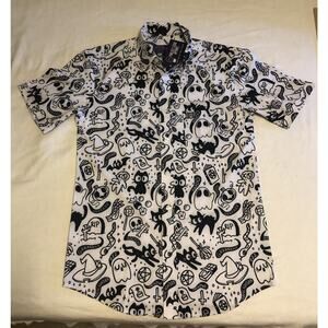 Project Good Shirt Mens S White Fun Print "Sup, Witches?" Halloween Spooky NWT